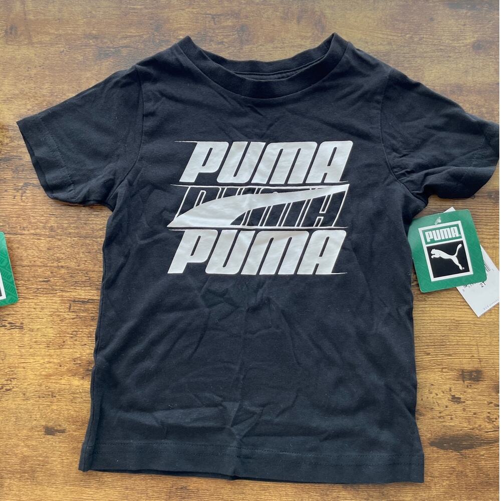 Puma Boys 2T 3Piece Charcoal Heather/Black Top Summer Casual/Active Wear  Set